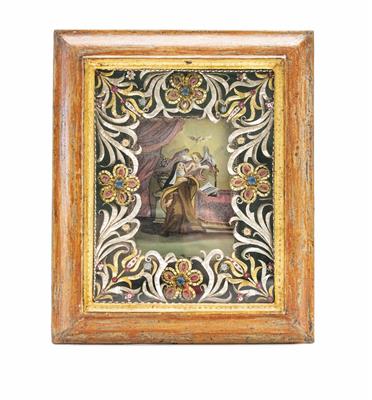 Klosterarbeit, Alpenländisch/Tirol, 18. Jahrhundert - Vánoční aukce - Stříbro, sklo, porcelán, Moderní grafika, koberce