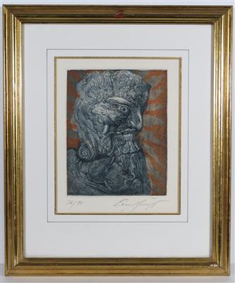 Ernst Fuchs * - Christmas auction - Silver, glass, porcelain, graphics, militaria, carpets