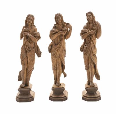 Drei Frauen, möglicherweise die Drei Grazien, wohl Deutsch, 17. Jahrhundert - Osterauktion