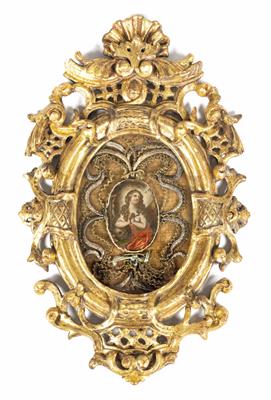 Andachtsbild - Klosterarbeit, Alpenländisch, 18. Jahrhundert - Velikonoční aukce