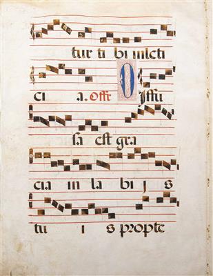 Antiphonar des Officiums, des Stundengebetes der römisch-katholischen Kirche, 14. Jahrhundert - Velikonoční aukce