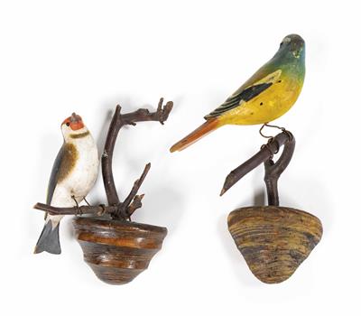 Paar Viechtauer Singvögel, Oberösterreich, 19. Jahrhundert - Easter Auction