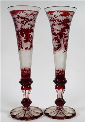 Paar Vasen, Böhmen, 3. Drittel 19. Jahrhundert - Sommerauktion