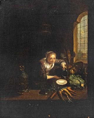 Gerard Dou (Leiden 1613-1675) Nachfolger des 19. Jhdts.? - Christmas auction
