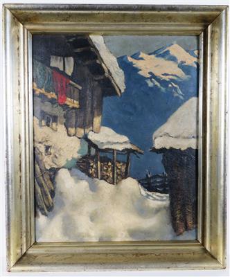 Österreichischer Künstler um 1930 (in der Art von Alfons Walde) - Christmas auction - Silver, glass, porcelain, graphics, militaria, carpets