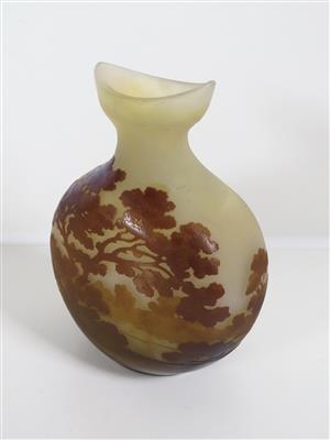 Vase mit Seelandschaft, Emile Gallé, Nancy, um 1910/20 - Adventauktion