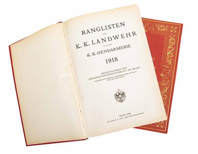 "Ranglisten der K. K. Landwehr und der K. K. Gendarmerie" - Easter Auction