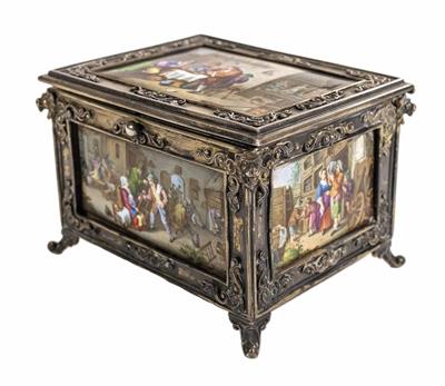 Emaildose im Barockstil, 19. Jahrhundert - Easter Auction