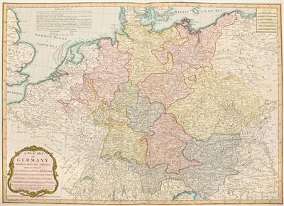 Landkarte des Hl. Römischen Reiches ("Deutschland") mit Holland, - Osterauktion