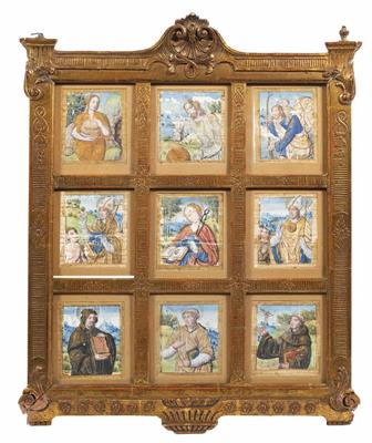 Neun Heiligen-Miniaturen, - Easter Auction