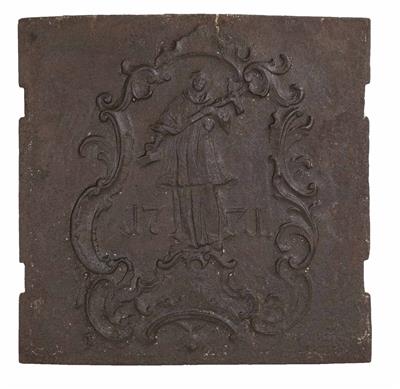 Ofenplatte - Hl. Johannes Nepomuk 1771 - Easter Auction