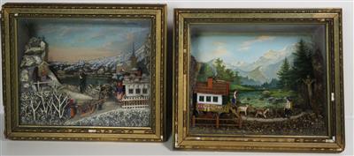 Paar Kastenbilder, Österreichisch, um 1900 - Easter Auction