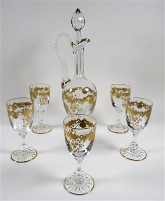 Saint-Louis Likörgarnitur "Massenet", Cristalleries de Saint-Louis, Frankreich, 2. Hälfte 20. Jahrhundert - Asta estiva