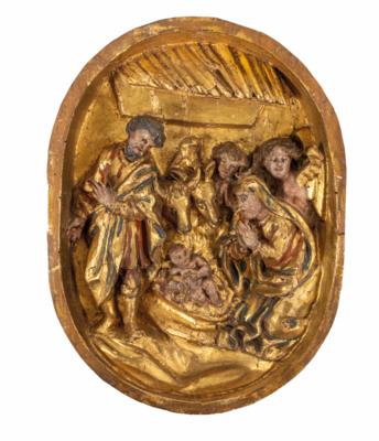 Christi Geburt, Alpenländisch, Ende 18. Jahrhundert - Vánoční aukce - Stříbro, sklo, porcelán, Moderní umění grafika, koberce