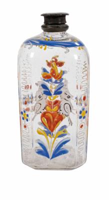 Branntweinflasche, Alpenländisch, um 1800 - Christmas auction - Silver, glass, porcelain, graphics, militaria, carpets