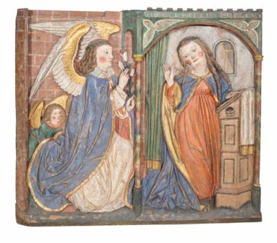 Gotisches Relief, 'Verkündigung', Österreichisch, um 1480 - Asta di Pasqua