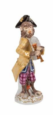 Affe als Dudelsackpfeifer, Entwurf Johann Joachim Kaendler 1753/65, Meissen, 1988 - Easter Auction