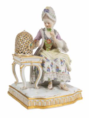 Allegorie - Das Gefühl, Entwurf Johann Carl Schönheit 1772, Meissen, 2. Hälfte 19. Jahrhundert - Easter Auction