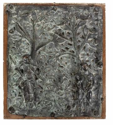 Bronze-Nachguss eines Türfeldes von San Zeno, Verona, wohl 19. Jahrhundert - Vánoční aukce