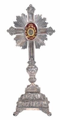 Klassizistisches Ostensorium-Kreuz mit Kreuzpartikel, Lyon 1819-1838 - WEIHNACHTSAUKTION