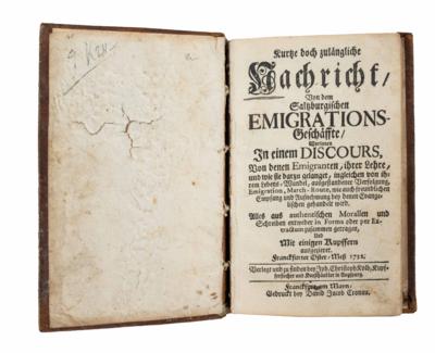 Salzburger Emigration - Buch in zwei Teilen: - Christmas auction