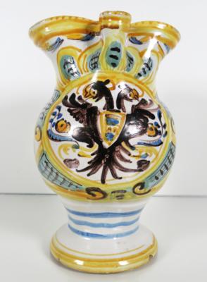 Doppeladler-Schnabelkrug, Pesaro, 18. Jahrhundert - Porcelán, sklo a sběratelské předměty
