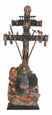 Passionskreuz mit Getsemani- Szene, wohl Tirol um 1800 - Porcelain, glass and collectibles