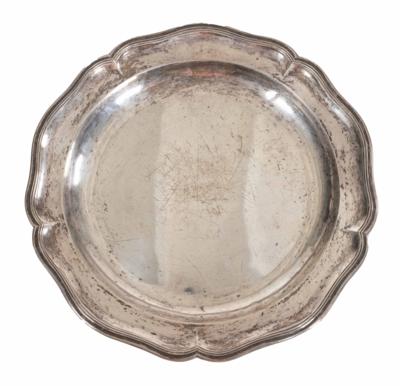 Schweizer Silberplatte, Genf, Ende 18. Jahrhundert - Porcellana, vetro e oggetti da collezione