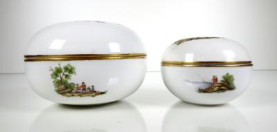 2 Deckeldosen, Meissen, 1960er/70er-Jahre - Porcellana, vetro e oggetti da collezione