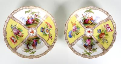 2 tiefe Teller, Meissen, 1860-1924 - Porcelán, sklo a sběratelské předměty