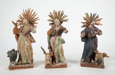 Drei Hl. Evangelisten, Alpenländisch, 19. Jahrhundert - Porcelán, sklo a sběratelské předměty