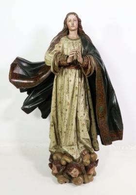 Maria Immaculata, wohl 17./18. Jahrhundert, Iberische Halbinsel - Porcelain, glass and collectibles