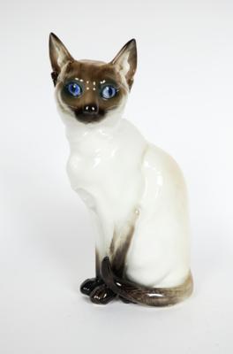 Siamkatze, Entwurf Gunther Granget, Ausführung Hutschenreuther, nach 1970/80 - Porcelán, sklo a sběratelské předměty