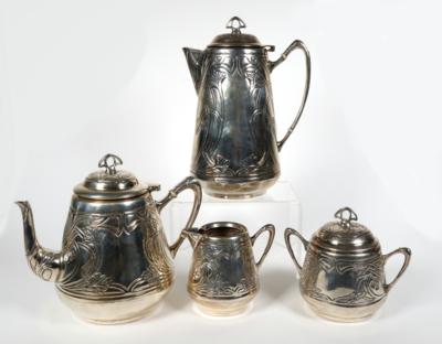 Silber Kaffee- und Teeservice im Jugendstil, Fa. Lale, Türkei - Porcelain, glass and collectibles