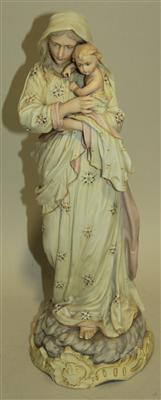 Biskuitporzellanfigur "Madonna mit Kind" - Art and antiques