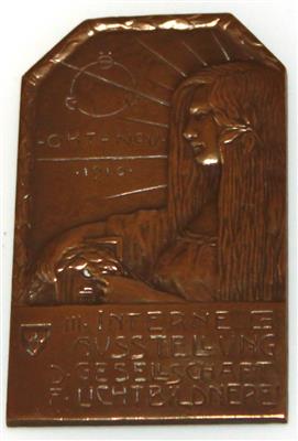 Jugendstil- Bronzeplakette - Sonderauktion Kunst und Antiquitäten