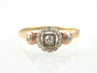 Altschliffbrillant/DiamantRing zus. ca. 0,20 ct - Jewellery