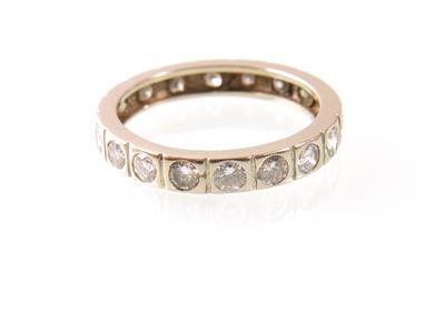 Brillantmemoryring zusammen ca. 1,20 ct - Klenoty