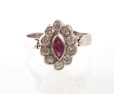 Brillantring zus. ca. 0,30 ct - Schmuck, Uhren und Antiquitäten