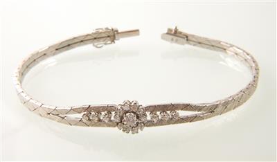 Brillant-Diamantarmkette zus.0,42 ct - Watches, jewellery and antiques