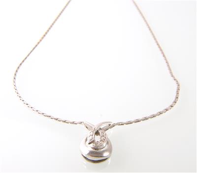 Diamantcollier zus. ca. 0,10 ct - Uhren, Schmuck und Antiquitäten