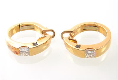 Diamantohrringe zus. ca. 0,60 ct - Dipinti, gioielli e orologi